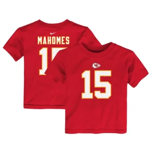 Patrick mahomes kansas city chiefs nike toddler player name number t shirt Red