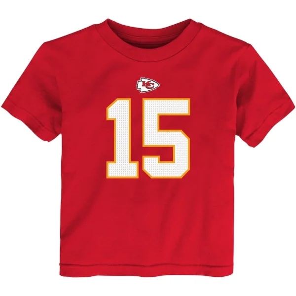 Patrick mahomes kansas city chiefs nike toddler player name number t shirt Red 3T