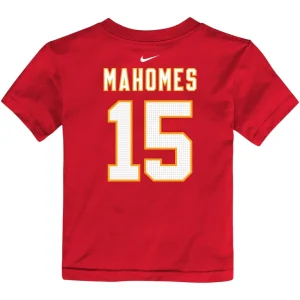 Patrick mahomes kansas city chiefs nike toddler player name number t shirt Red 4T