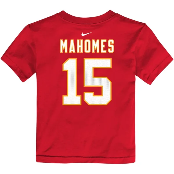 Patrick mahomes kansas city chiefs nike toddler player name number t shirt Red 4T
