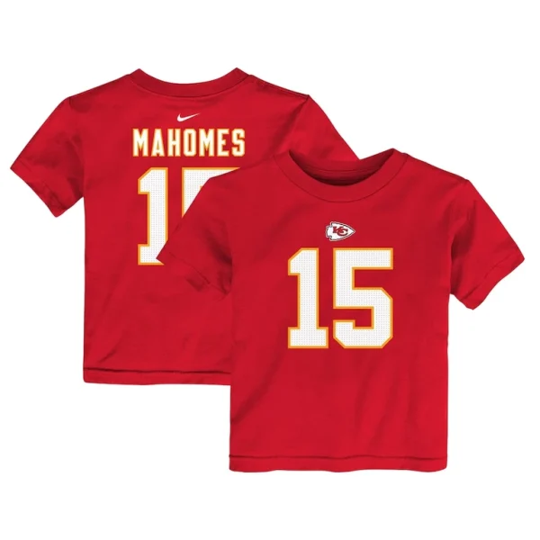 Patrick mahomes kansas city chiefs nike toddler player name number t shirt Red