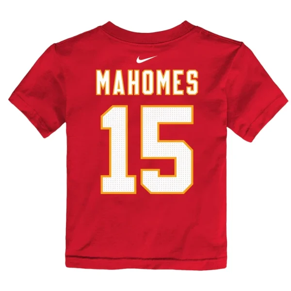 Patrick mahomes kansas city chiefs nike toddler super bowl lix player name number t shirt Red 4T