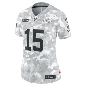 Patrick mahomes kansas city chiefs nike womens 2024 salute to service limited jersey Arctic camo M