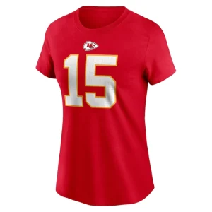 Patrick mahomes kansas city chiefs nike womens player name number t shirt Red M
