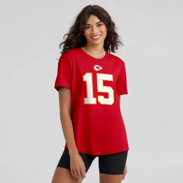 Patrick mahomes kansas city chiefs nike womens player name number t shirt Red XL