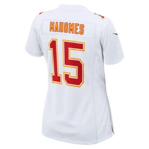 Patrick mahomes kansas city chiefs nike womens super bowl lix fashion game jersey Tundra white L