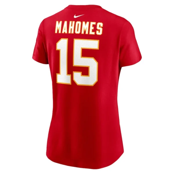 Patrick mahomes kansas city chiefs nike womens super bowl lix name number t shirt Red L