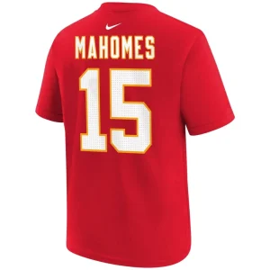 Patrick mahomes kansas city chiefs nike youth player name number t shirt Red Yth L