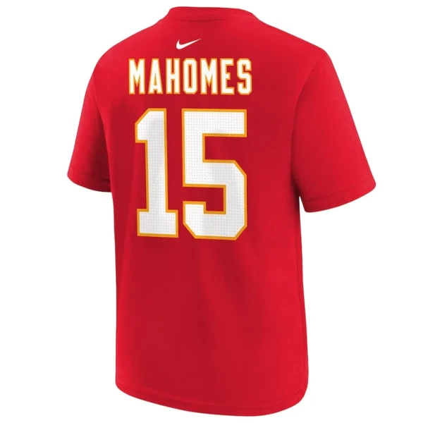 Patrick mahomes kansas city chiefs nike youth super bowl lix player name number t shirt Red Yth L