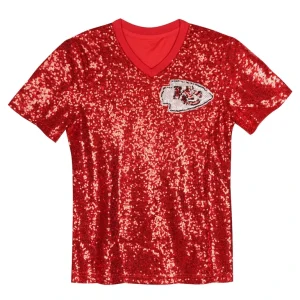Patrick mahomes kansas city chiefs womens player name number v neck fashion jersey Red M