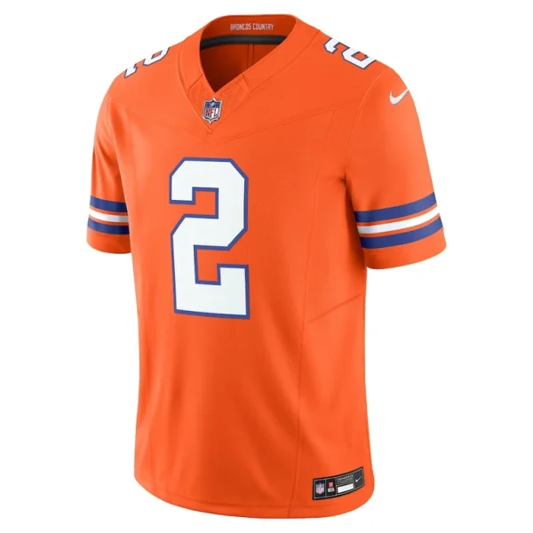 Patrick surtain ii denver broncos nike alternate mile high collection 1977 throwback vapor f.u.s.e. limited jersey Orange M