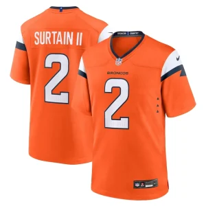 Patrick surtain ii denver broncos nike mile high collection game jersey Orange