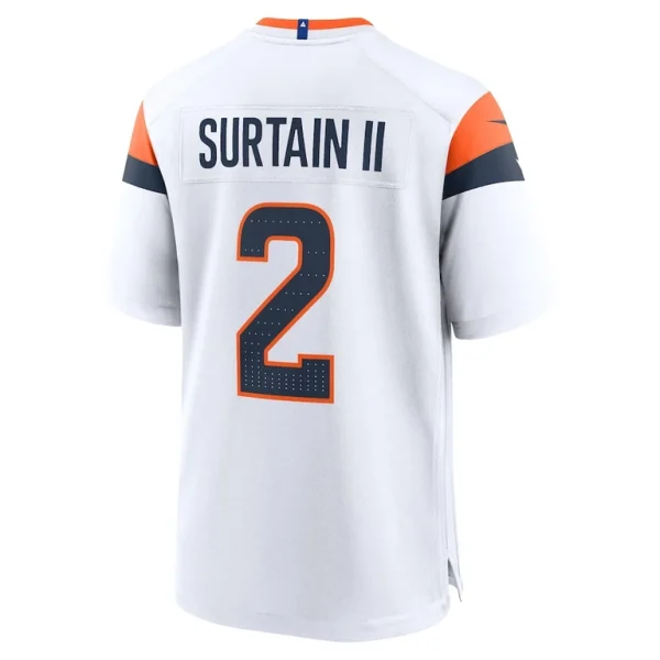 Patrick surtain ii denver broncos nike mile high collection game jersey White L