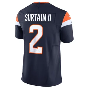 Patrick surtain ii denver broncos nike mile high collection vapor f.u.s.e. limited jersey Navy L