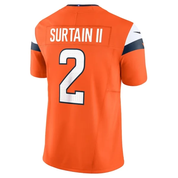 Patrick surtain ii denver broncos nike mile high collection vapor f.u.s.e. limited jersey Orange L