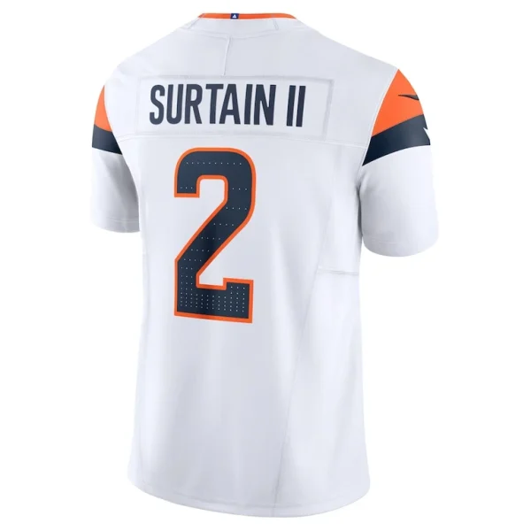 Patrick surtain ii denver broncos nike mile high collection vapor f.u.s.e. limited jersey White L