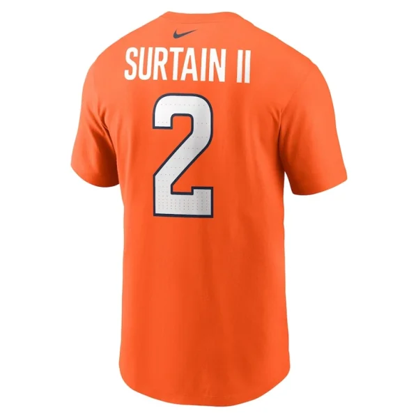 Patrick surtain ii denver broncos nike name number t shirt Orange L