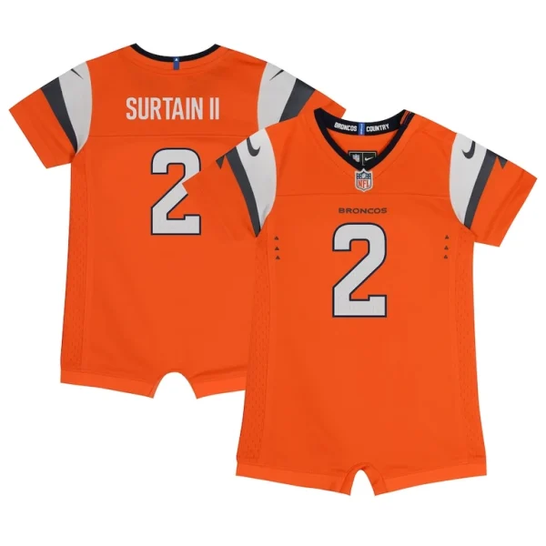 Patrick surtain ii denver broncos nike newborn infant mile high collection game romper jersey Orange