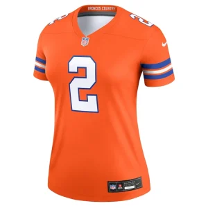 Patrick surtain ii denver broncos nike womens alternate legend player performance top Mile high collection 1977 throwback orange M