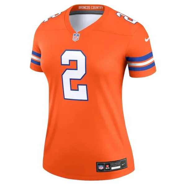 Patrick surtain ii denver broncos nike womens alternate legend player performance top Mile high collection 1977 throwback orange M