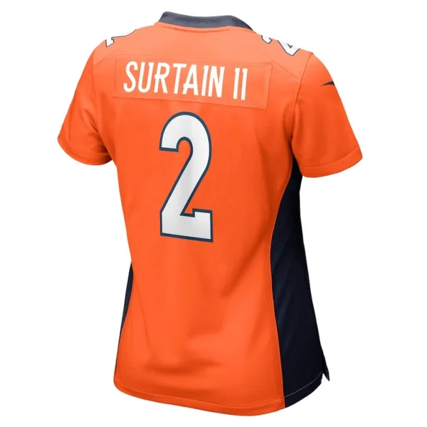 Patrick surtain ii denver broncos nike womens game jersey Orange L