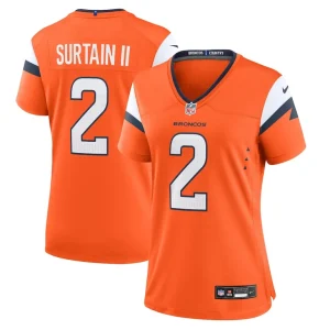 Patrick surtain ii denver broncos nike womens mile high collection game jersey Orange
