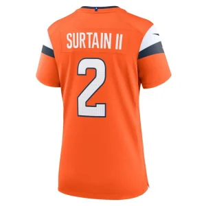 Patrick surtain ii denver broncos nike womens mile high collection game jersey Orange L