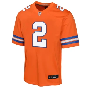 Patrick surtain ii denver broncos nike youth mile high collection 1977 throwback game jersey Orange Yth M