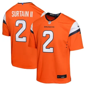 Patrick surtain ii denver broncos nike youth mile high collection game jersey Orange