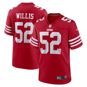 Patrick willis san francisco 49ers nike retired player game jersey Scarlet