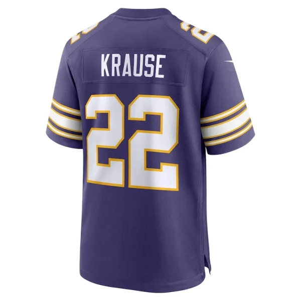 Paul krause minnesota vikings nike classic retired player jersey Purple L