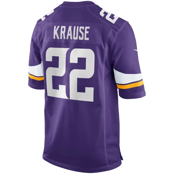 Paul krause minnesota vikings nike game retired player jersey Purple L
