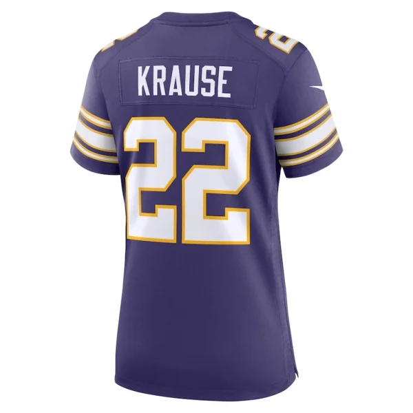 Paul krause minnesota vikings nike womens classic retired player jersey Purple L