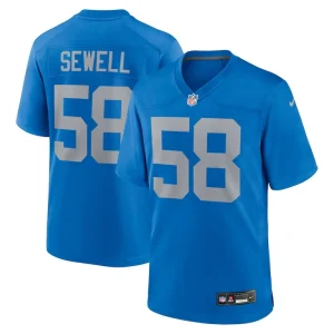 Penei sewell detroit lions nike alternate game jersey Blue