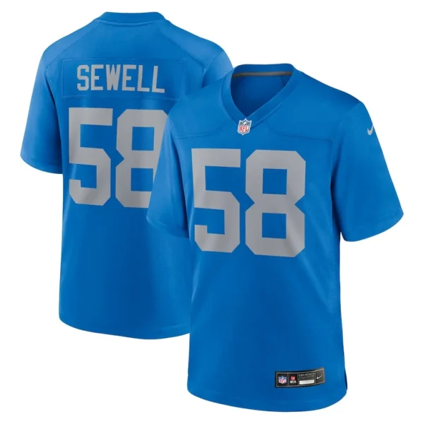 Penei sewell detroit lions nike alternate game jersey Blue