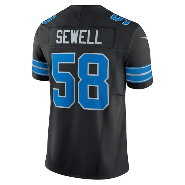 Penei sewell detroit lions nike vapor f.u.s.e. alternate limited jersey Black L