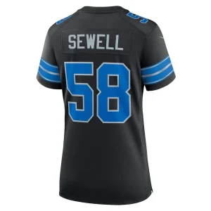Penei sewell detroit lions nike womens 2nd alternate game jersey Black L