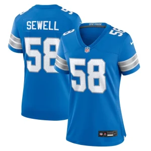 Penei sewell detroit lions nike womens game jersey Blue
