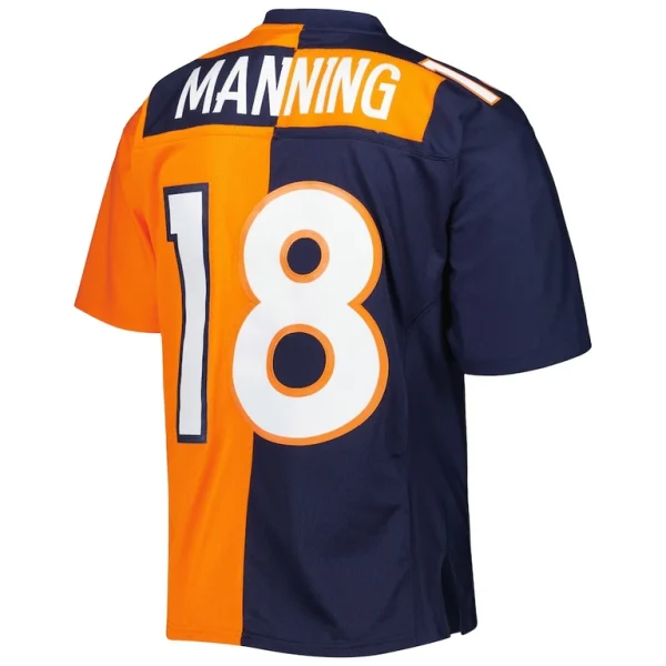 Peyton manning denver broncos mitchell ness 2015 split legacy replica jersey Navyorange L