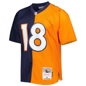 Peyton manning denver broncos mitchell ness 2015 split legacy replica jersey Navyorange M