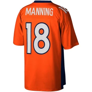 Peyton manning denver broncos mitchell ness big tall 2015 retired player replica jersey Orange 4XB