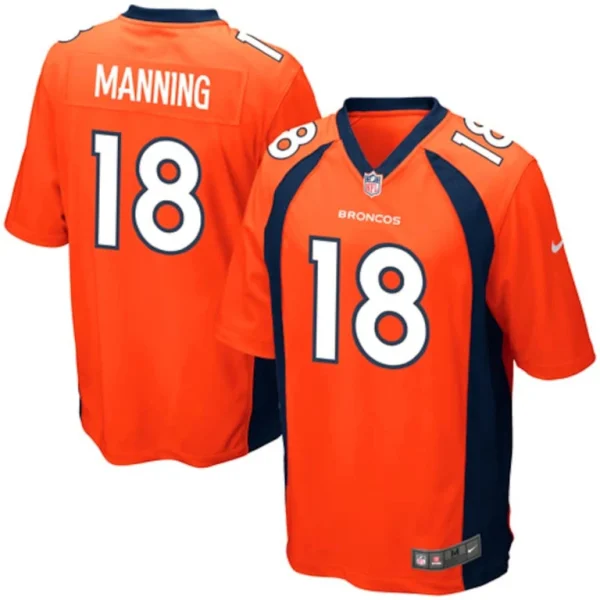 Peyton manning denver broncos nike youth team color game jersey Orange