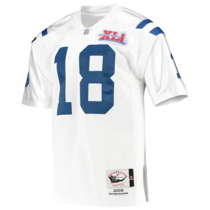 Peyton manning indianapolis colts 2006 mitchell ness authentic throwback retired player jersey White 40