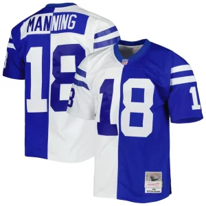 Peyton manning indianapolis colts mitchell ness 1998 split legacy replica jersey Royalwhite