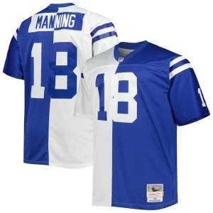 Peyton manning indianapolis colts mitchell ness big tall split legacy retired player replica jersey Whiteroyal