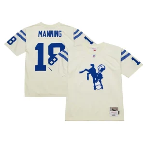 Peyton manning indianapolis colts mitchell ness chainstitch legacy jersey Cream