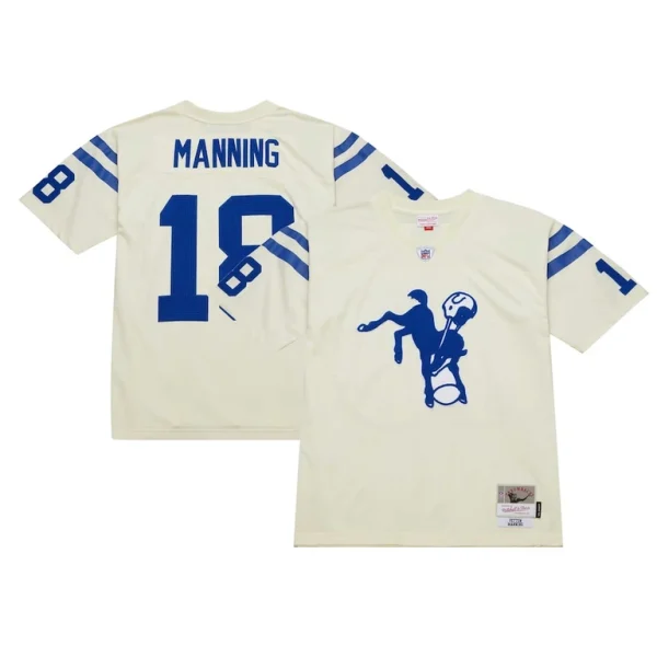 Peyton manning indianapolis colts mitchell ness chainstitch legacy jersey Cream