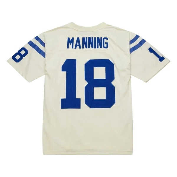Peyton manning indianapolis colts mitchell ness chainstitch legacy jersey Cream L