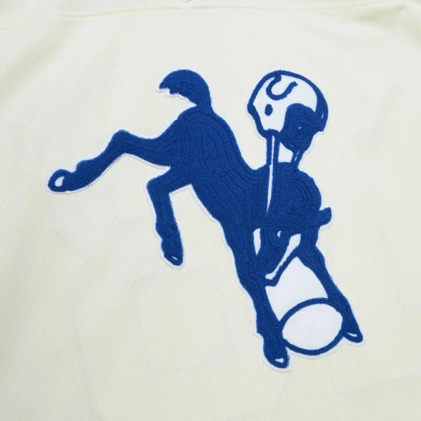 Peyton manning indianapolis colts mitchell ness chainstitch legacy jersey Cream XL