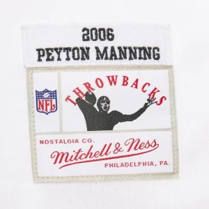 Peyton manning indianapolis colts mitchell ness player name number hoodie legacy jersey White 2XL